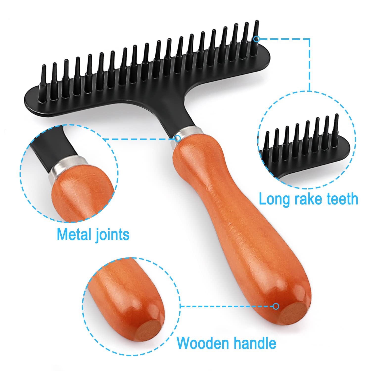 Carpet Rake for Shag Rug Grooming and Hair Removal – 4.3 Inch Width