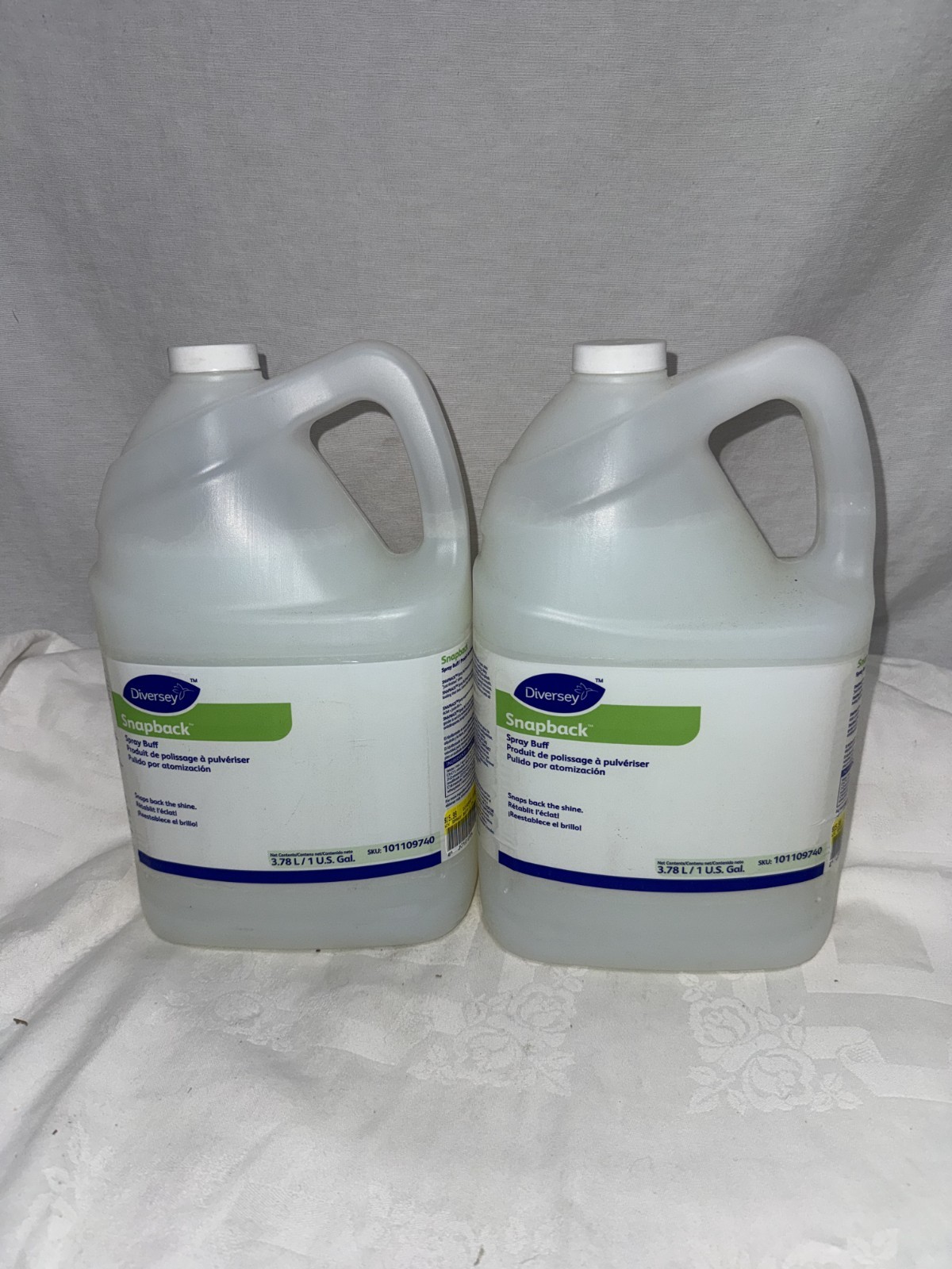 Lot Of 2 Diversey Snapback Concentrated Spray Buff Floor Finish 1 Gallon Each