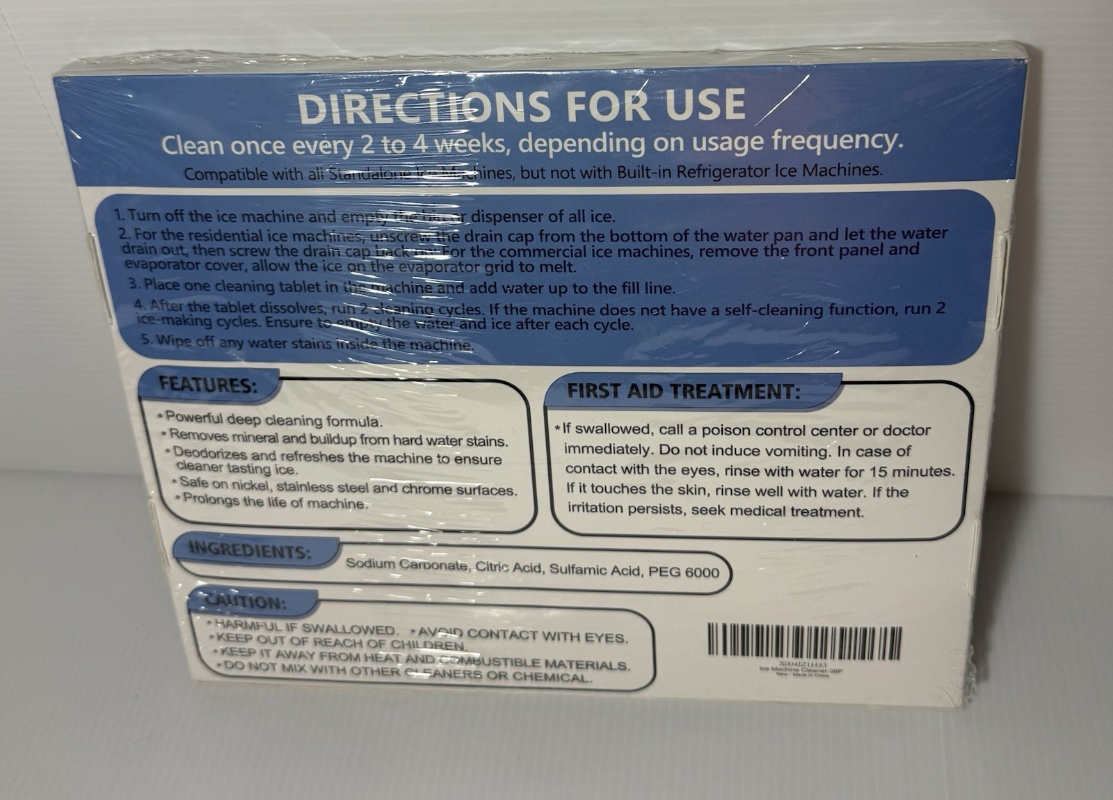 Ice Machine Cleaner Tablets Unscented 36 Count 18 Month Supply