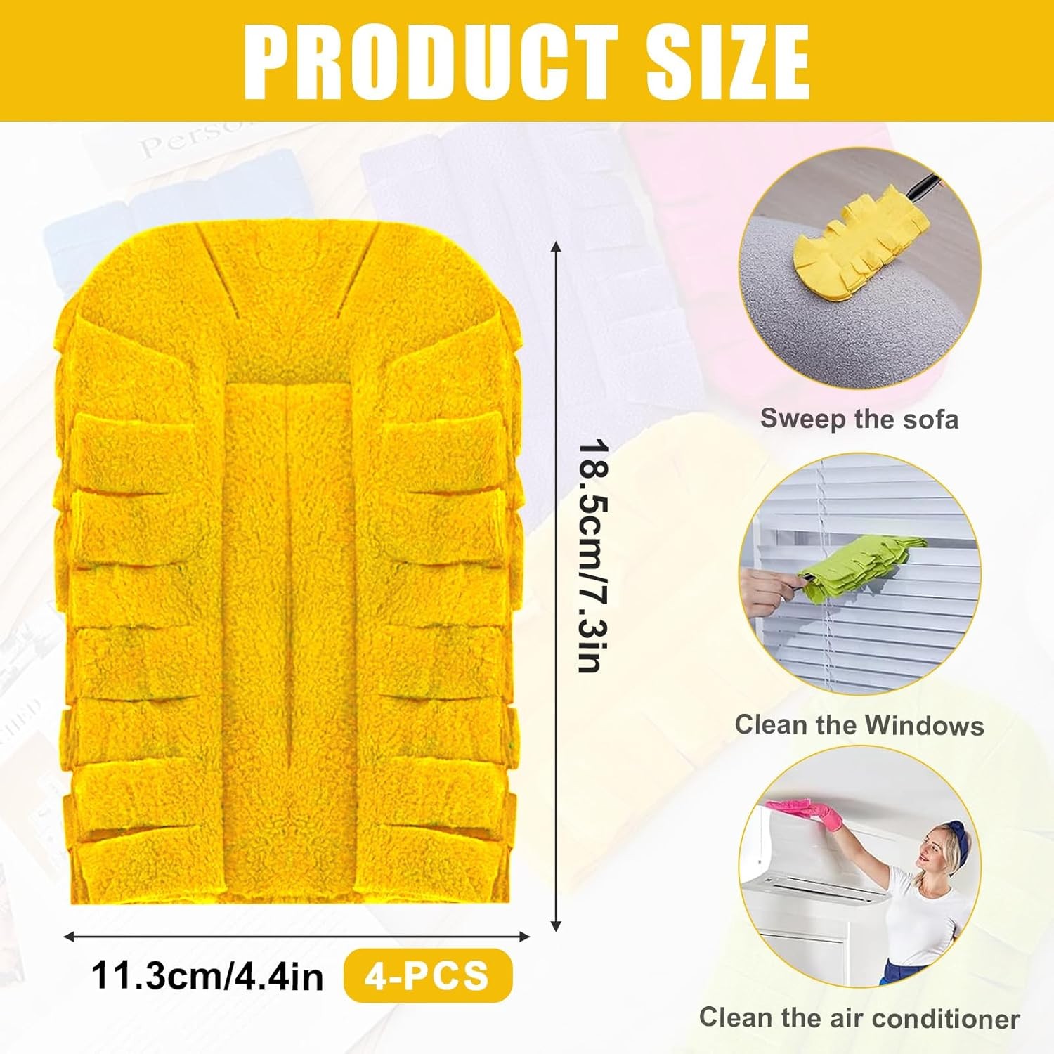 2026 New 360° Electrostatic Duster Refills Washable Reusable Microfiber Fleece