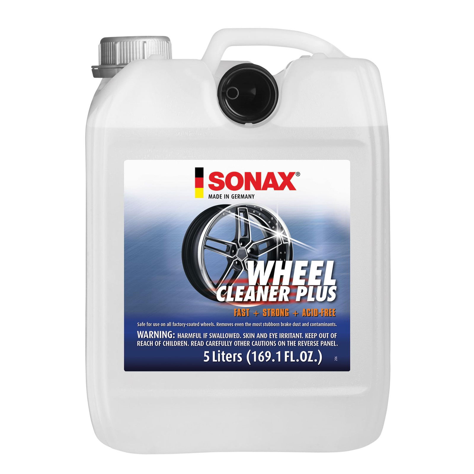 Sonax Wheel Cleaner Plus 169.1 fl oz Acid Free Powerful Formula for All Wheels