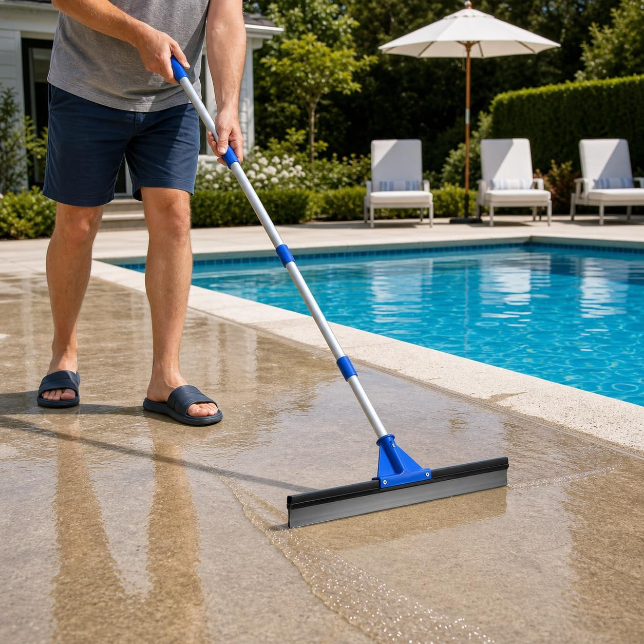 Floor Squeegee for Concrete Floor, 18″ Large Heavy Duty Squeegee for Floor
