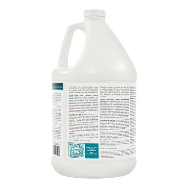 Simple Green 1710200600128 Calcium And Lime Remover, 1 Gal, Unscented