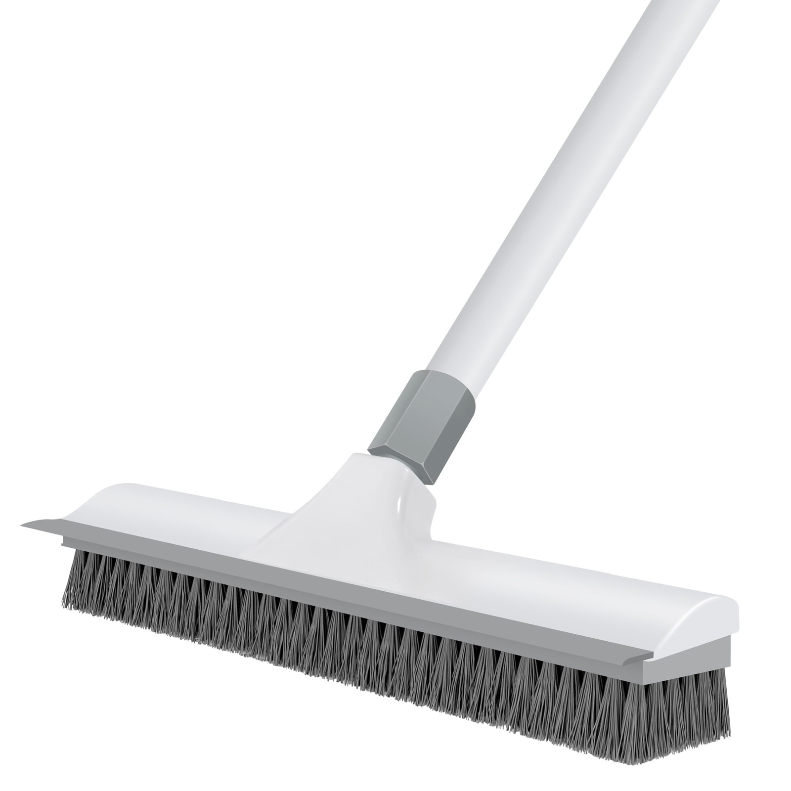 60 inch Long Handle Floor Scrub Brush, 2 in 1 Heavy Duty Hard Bristle Deck Sc…
