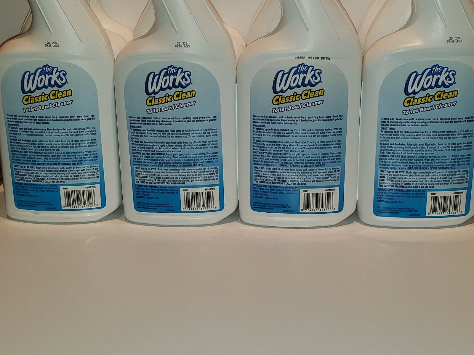 Lot Of 24 Toilet Bowl Cleaner, The Works 24 fl oz x 24 Bottles