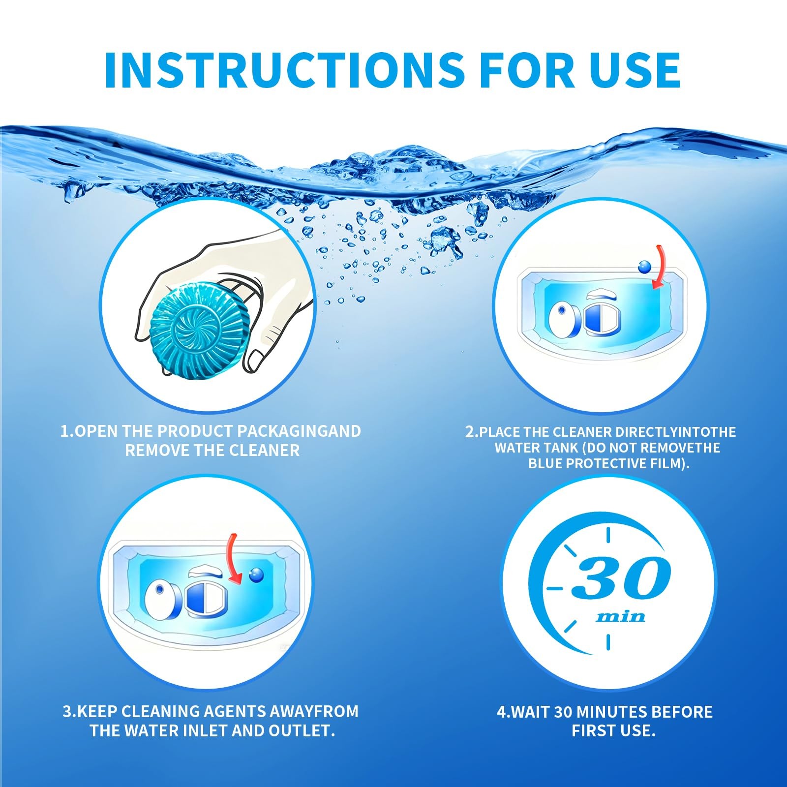 Automatic Toilet Cleaner Tablets, Septic Tank Safe, Removes Hard Water Rings …
