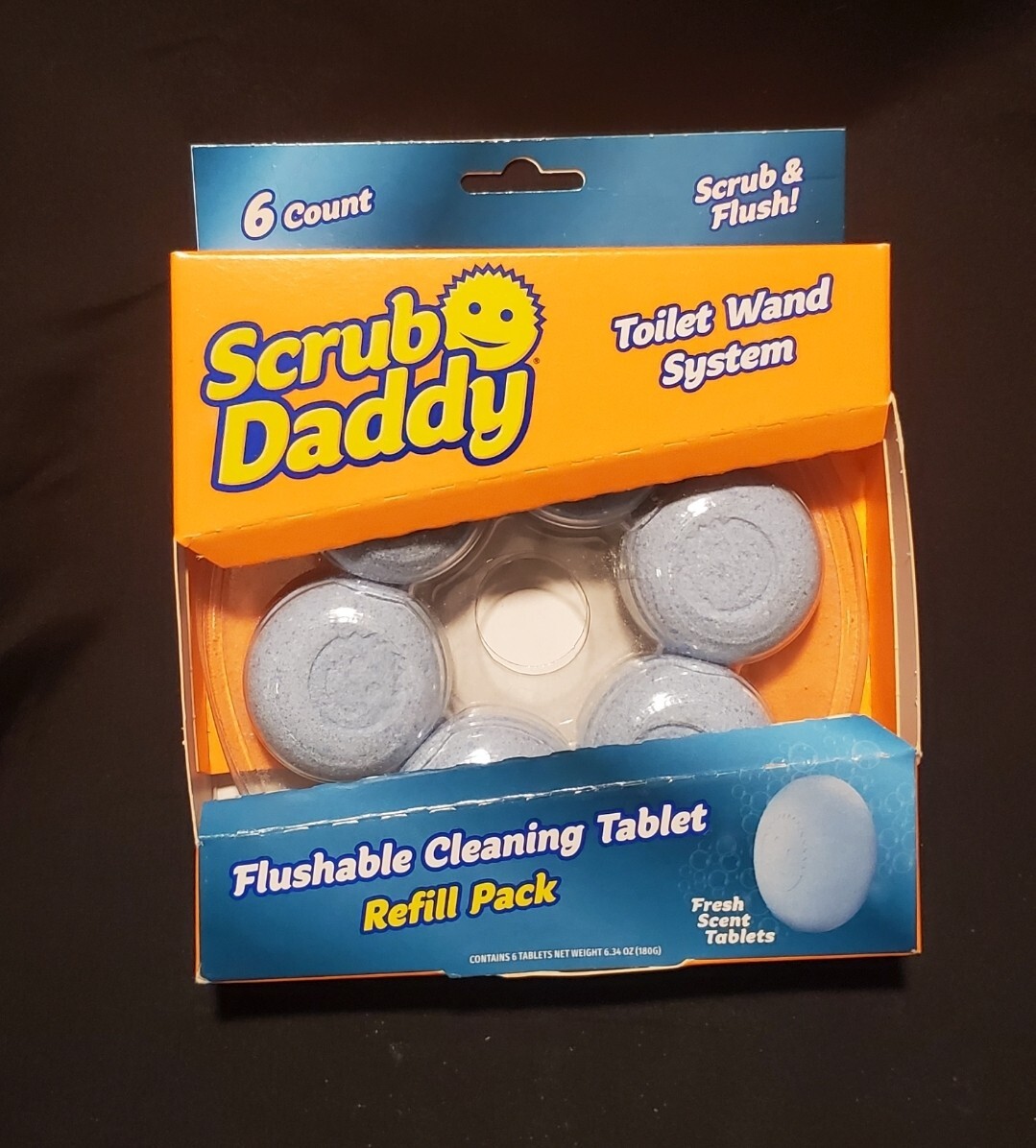 [3X] Scrub Daddy Fresh Rain Toilet Brush Scrubbing System Refills 6-Ct [G3R]