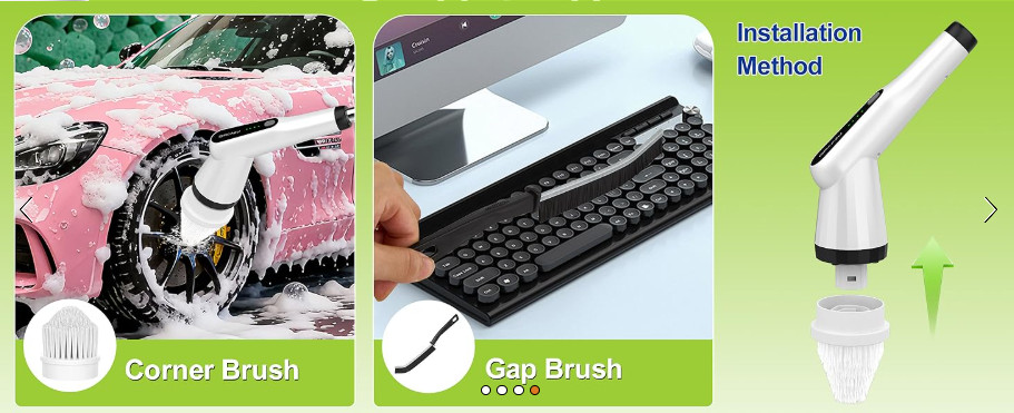 Electric Cordless Spin Scrubber Brush for Persons with Arthritis and Back Pain