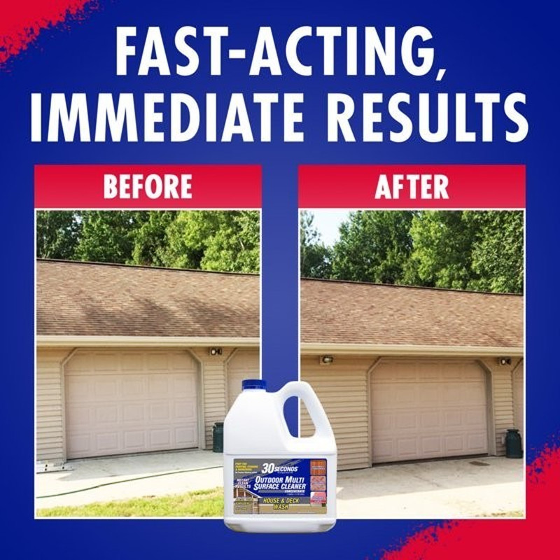 30 SECONDS Outdoor Multi-Surface Cleaner Concentrate – Cleans Stains from Mildew