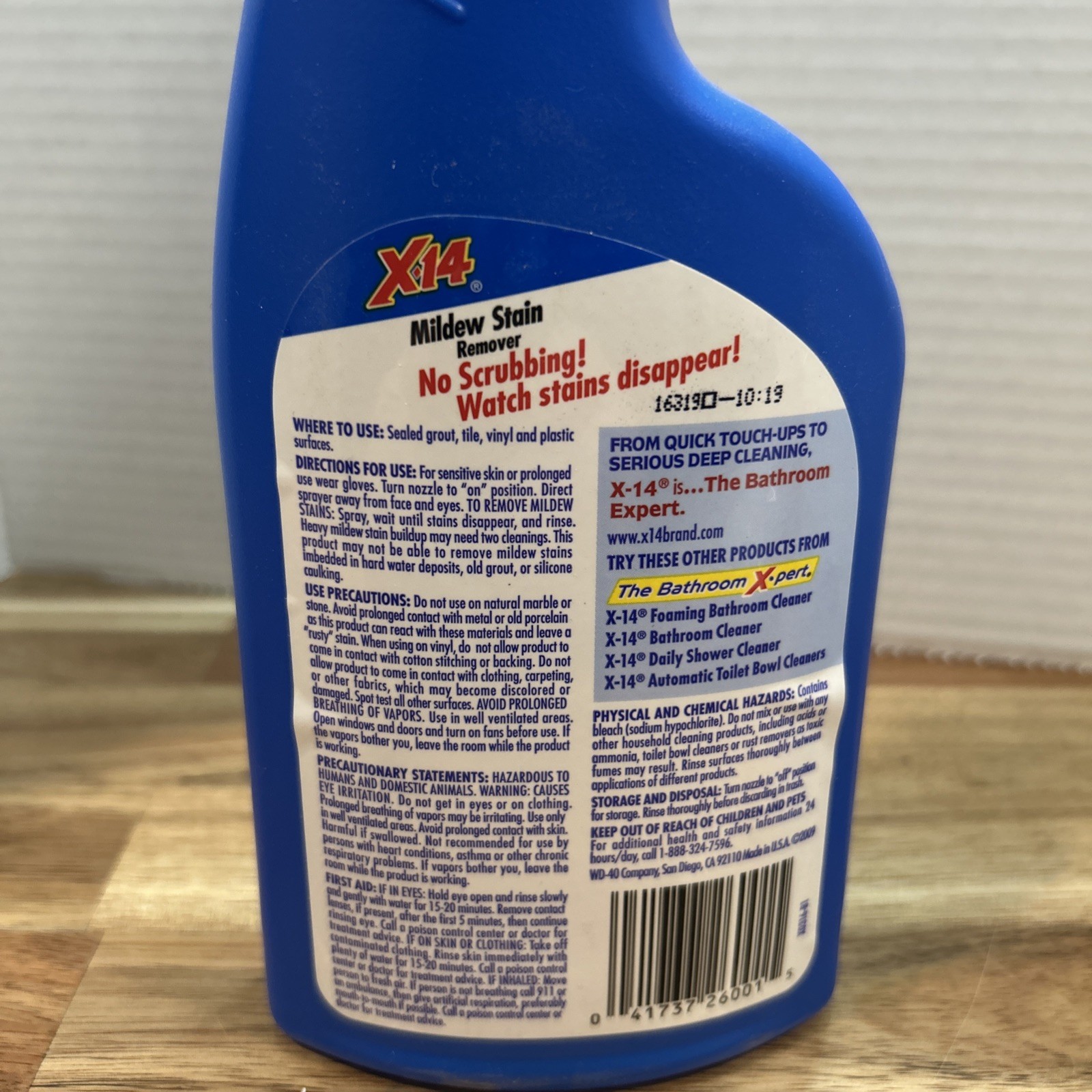 X-14 Mildew Stain Remover (2009) – 16 oz Full Bathroom Cleaner