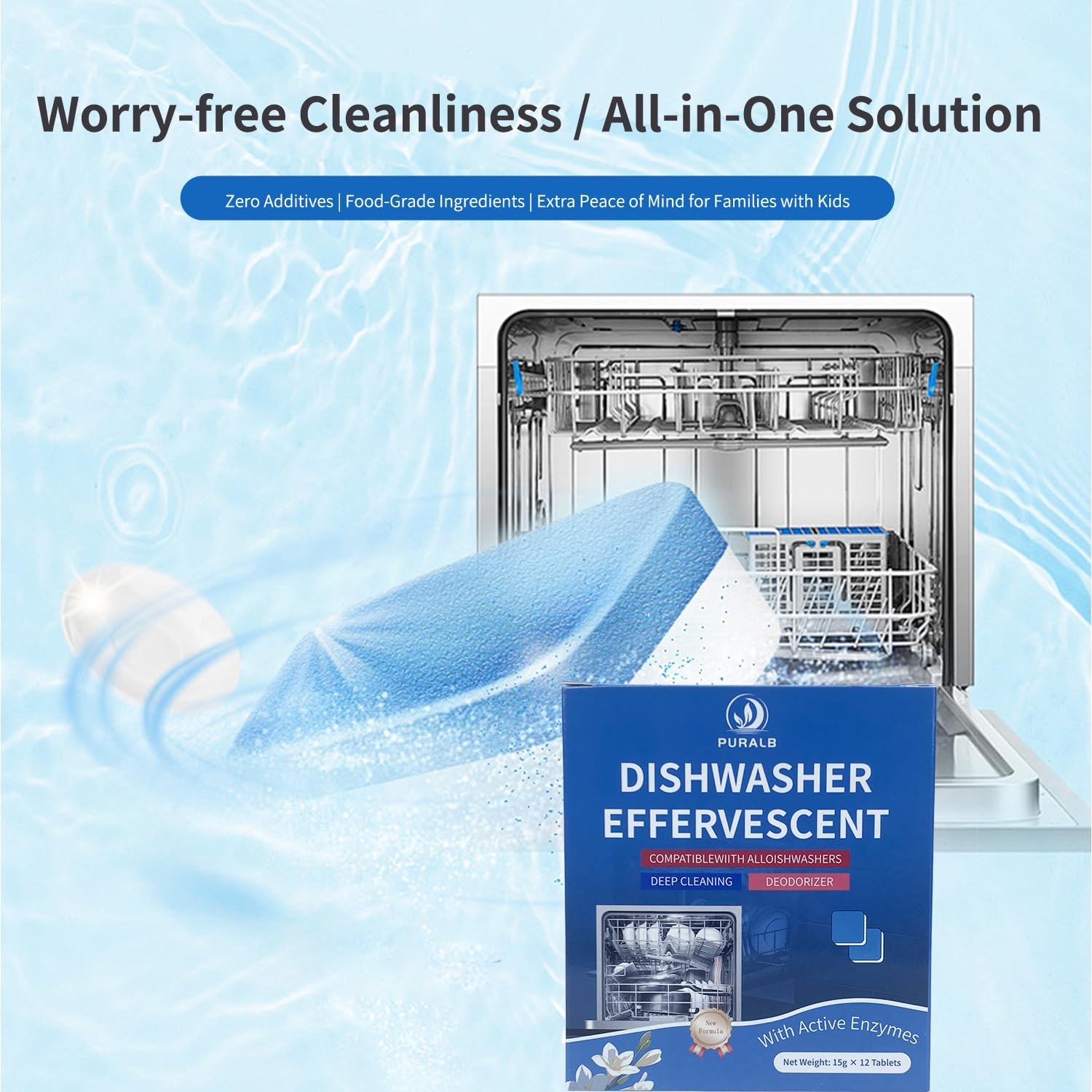Dishwasher Cleaner Tablets – 24 Tabs (2×12 Pack), 1-Year Supply Heavy Duty Deodo