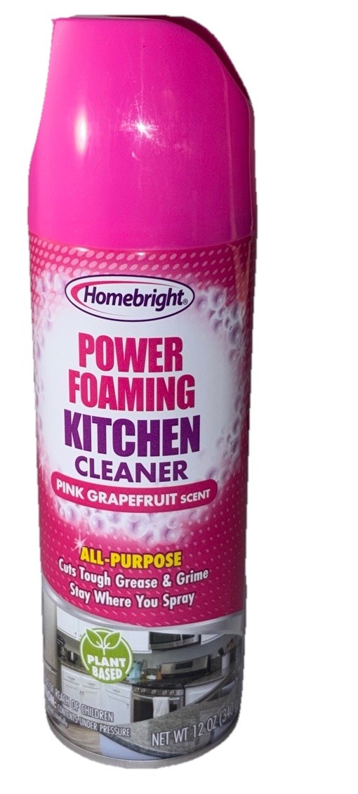 Homebright Power Foaming Kitchen Cleaner 12oz Pink Grapefruit Scent-NEW-SHIP24HR