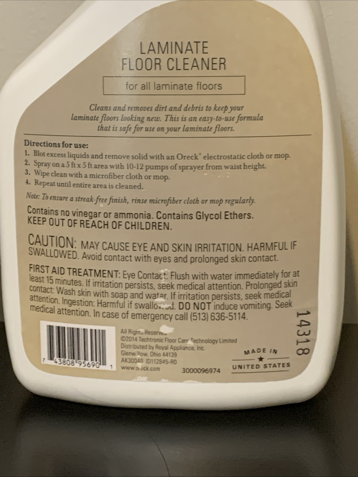 Oreck’s Laminate Floor Cleaner Spray 32oz