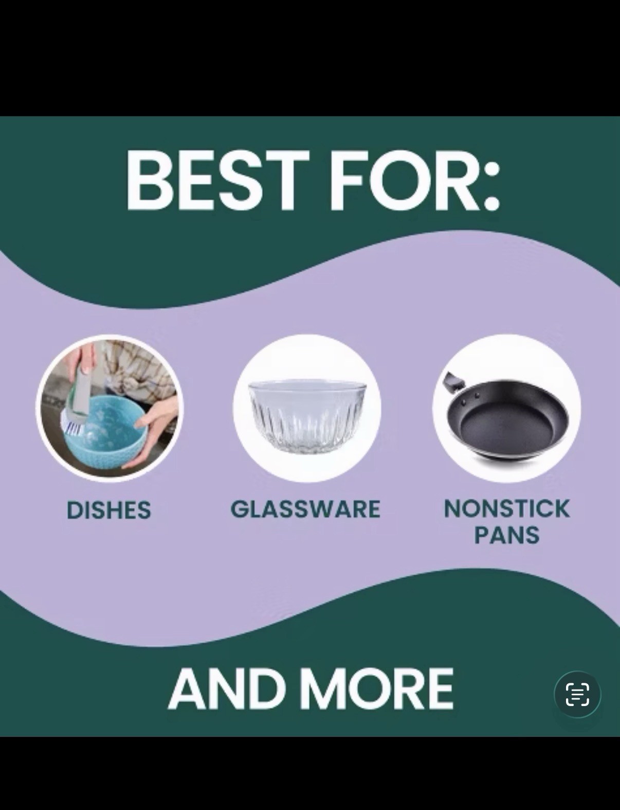 Odor Resist Soap Control Dishwand Brush, Non-Scratch Cleaning Brush with Scraper