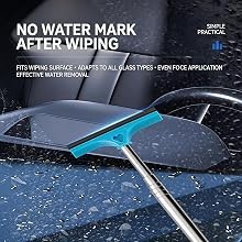 4 Pack All-Purpose Car Rearview Side Mirror Squeegee with Retractable Handle for