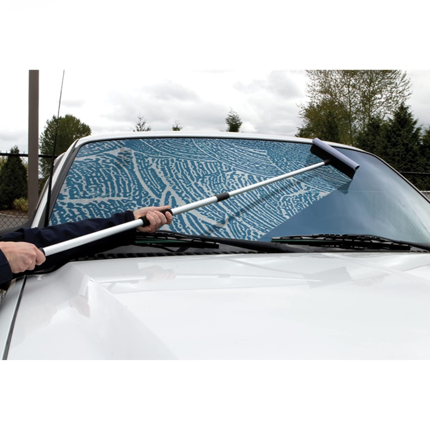 2x Extendable Window Squeegee Cleaner Long Handle Car Cleaning Window Glass 38″