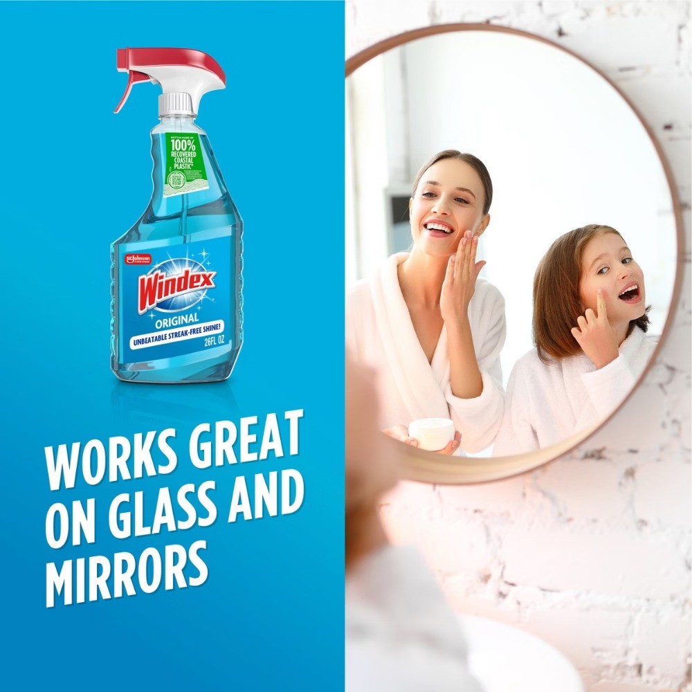 Windex Original Blue Window and Glass Cleaner Spray – 26 fl oz