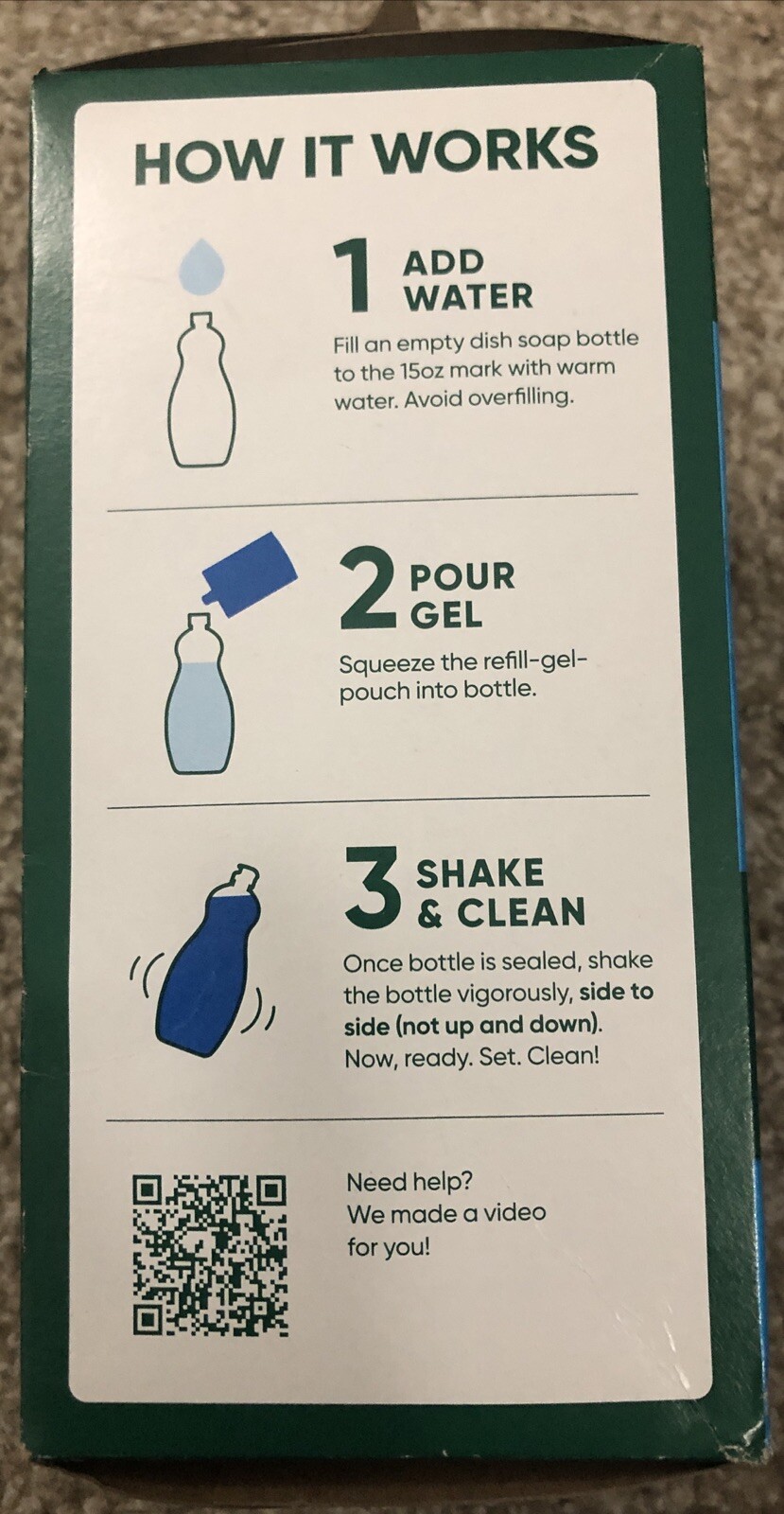 Palmolive Shake & Clean Dish Soap 2 Refills, Floral Breeze Scent.