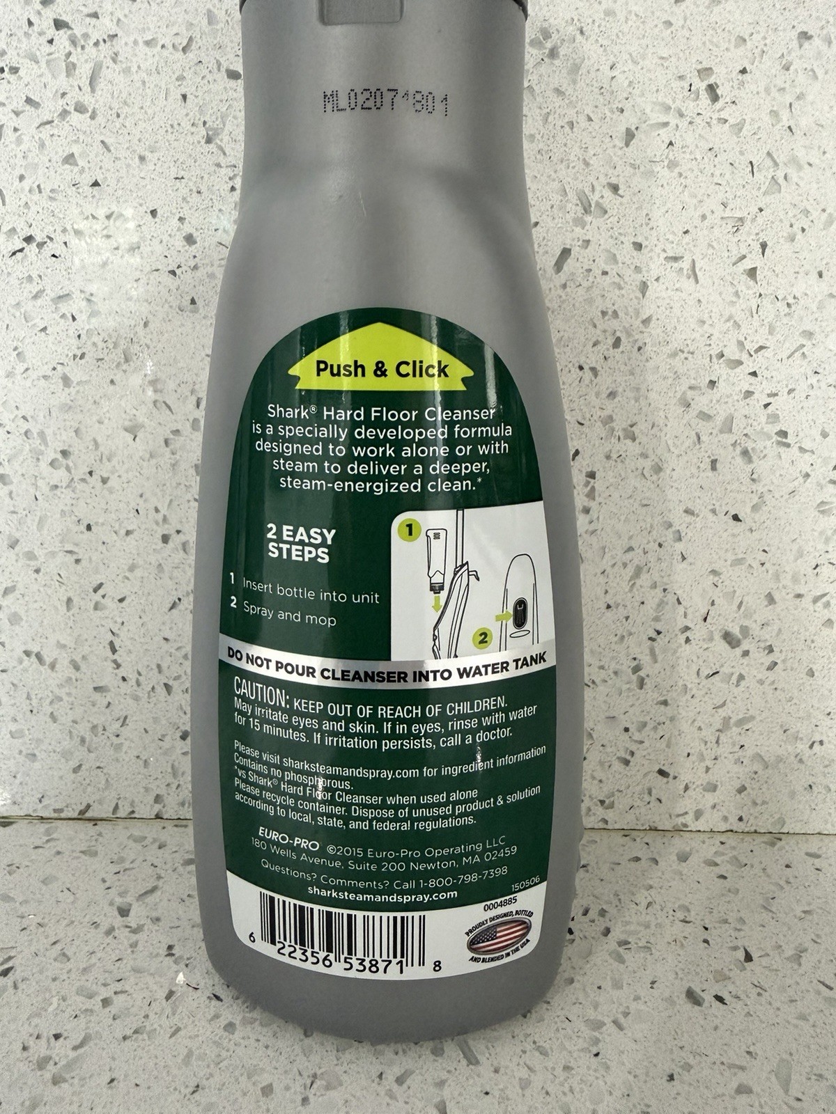 Shark Hard Floor Cleanser Multi-Floor 20 oz Waterfall Fresh Biodegradable New