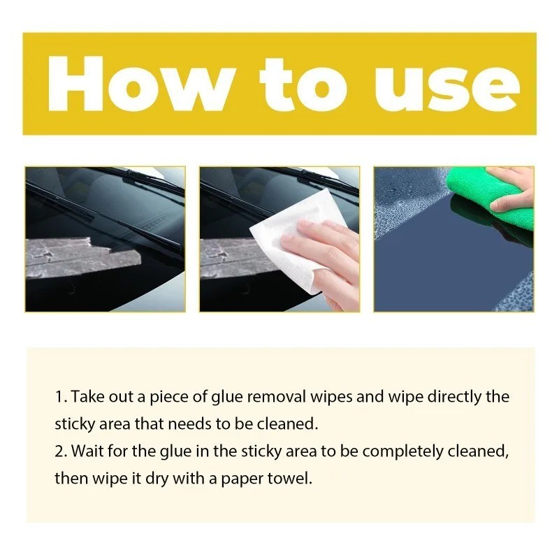 Adhesive Remover Wipes Glue Residue Cleaner for Glass Metal Plastic Floor