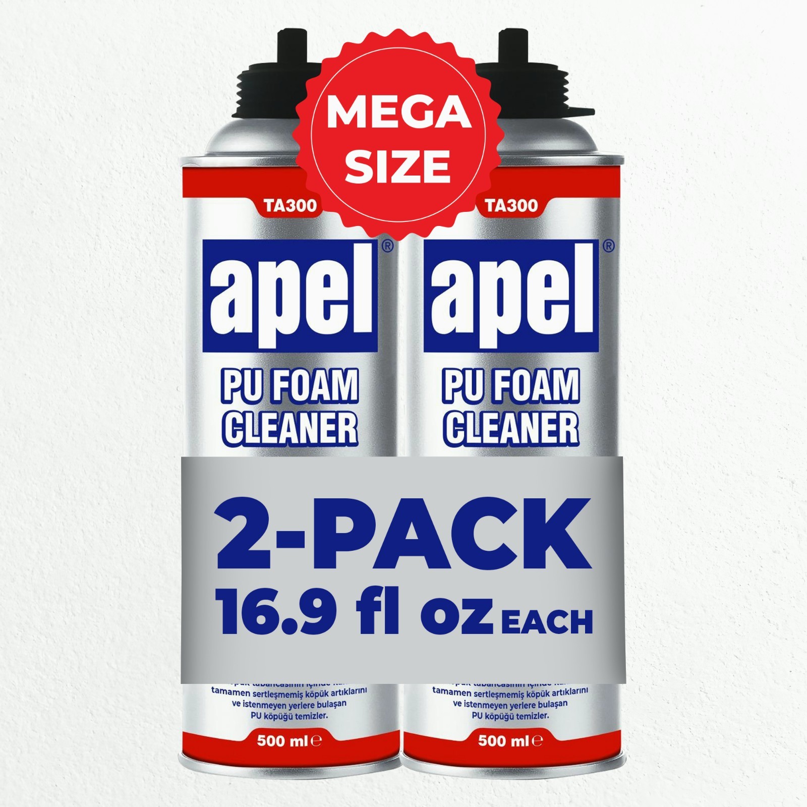 Apel PU Foam Gun Cleaner 2×16.9 fl oz. Spray Expanding Foam Remover 2 Pack
