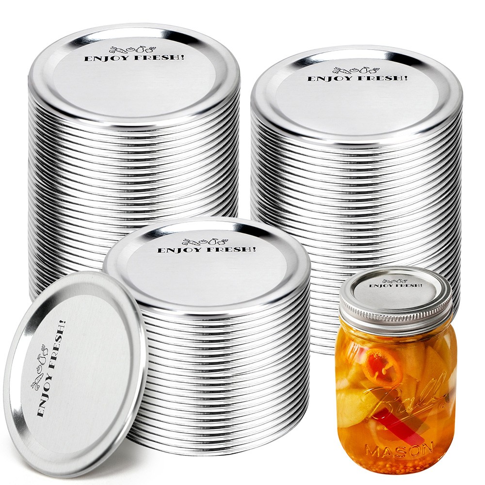 140 Counts Canning Lids Regular Mouth Leak-Proof Mason Jar Lids for Ball Kerr