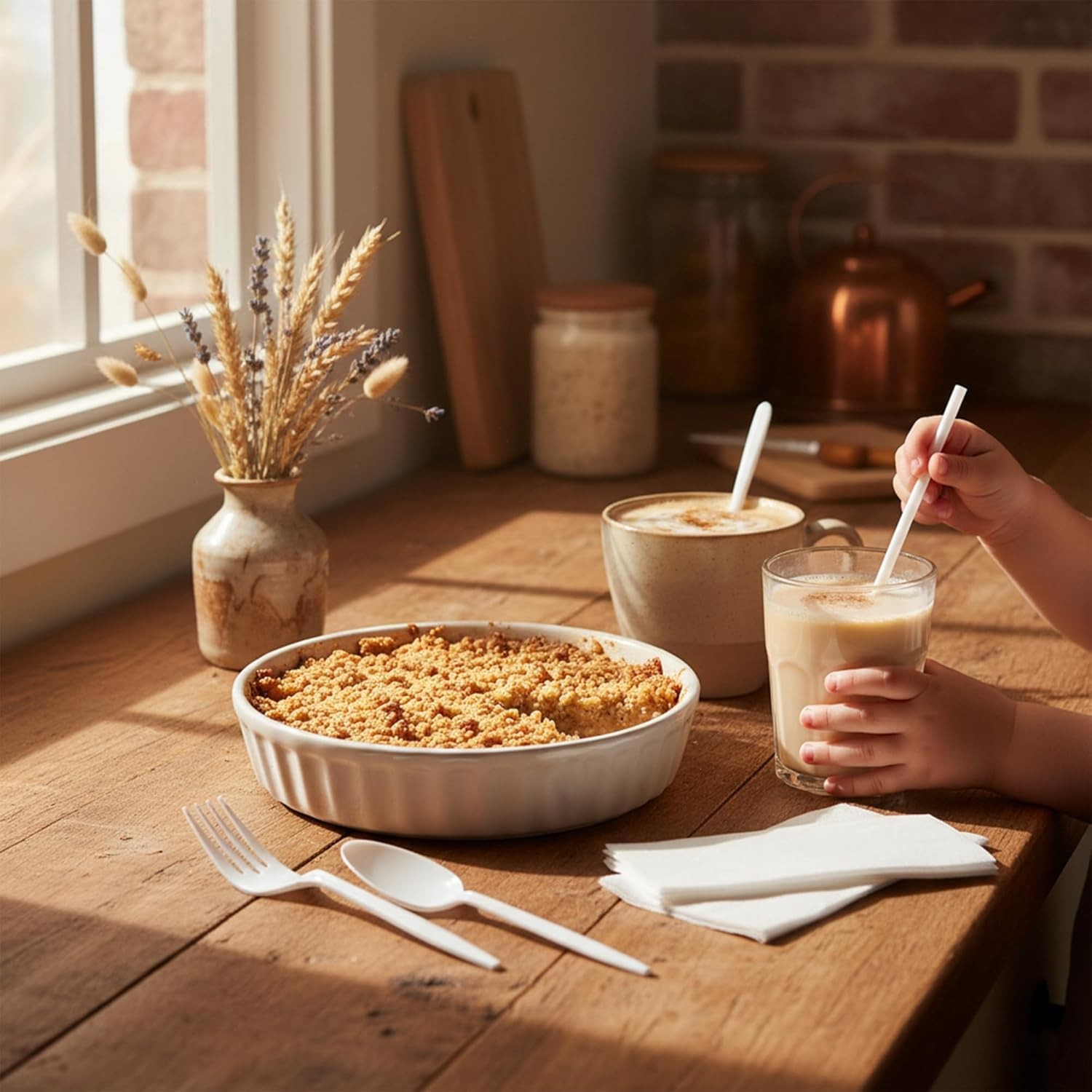 Disposable Individually Wrapped Utensil Kit with Napkin & Milk Straw, 6000-Pie
