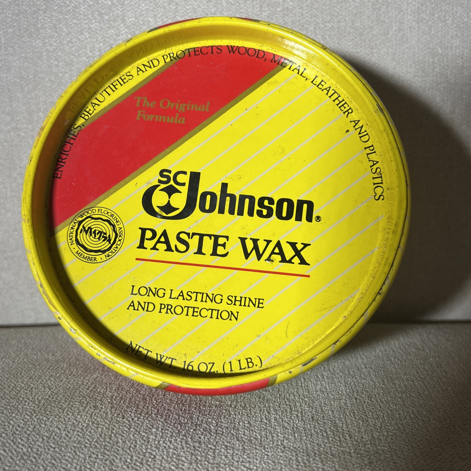 SC Johnson Paste Wax Original Formula Container 1 Lb 80-85% Full