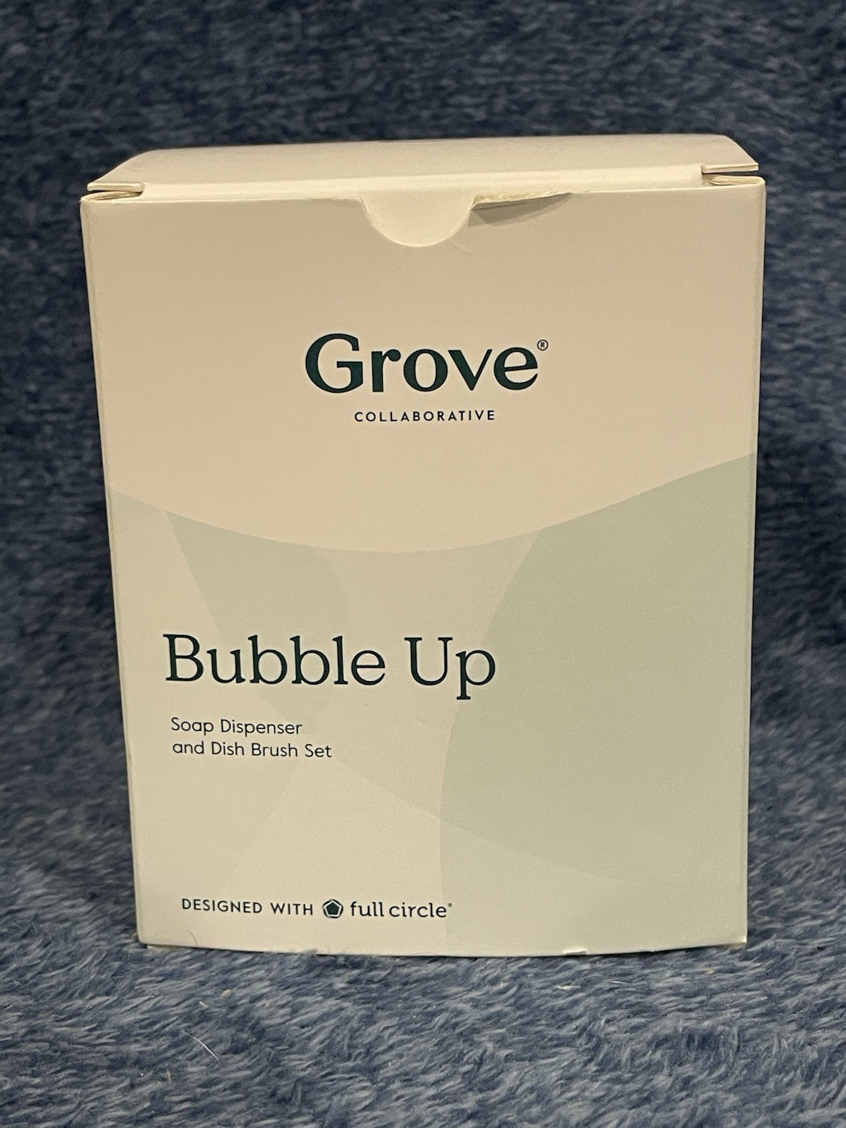 Grove Collaborative Bubble Up Soap Dispenser and Dish Brush Set White NEW