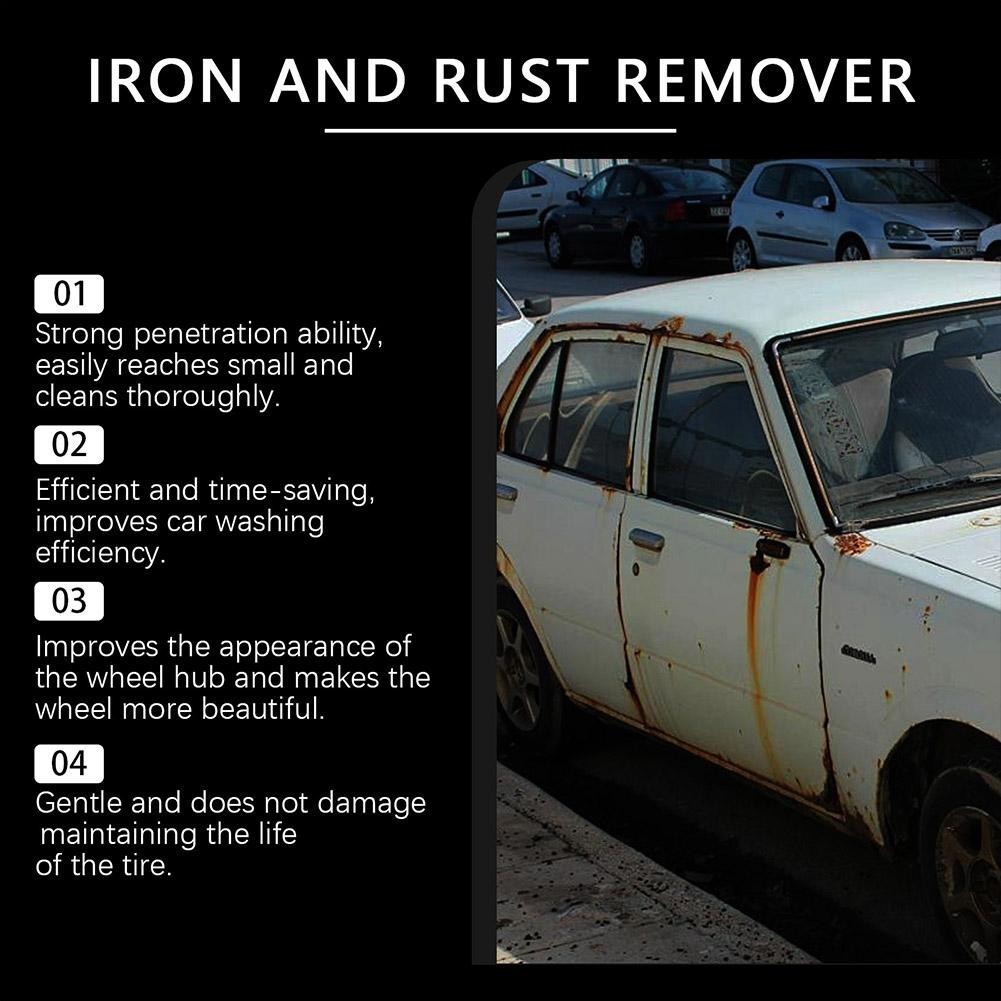 HOMONTH Iron Eraser Rust Remover Spray, Car Wheel Paint Brake Dust Fast Cleaner