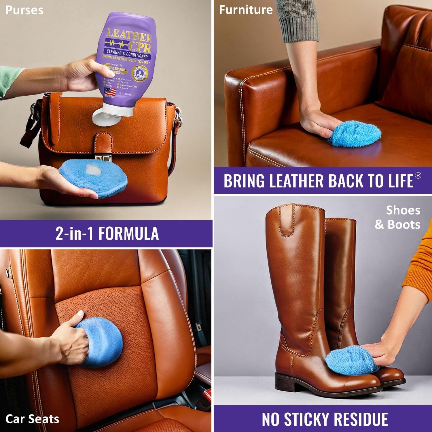 Cruelty-Free 18oz Leather Conditioner – Softens & Revives All Leather Goods