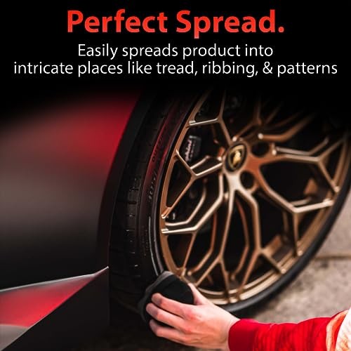 Pro Tire Hex Grip Applicator () – Tire Shine Car Detailing Foam Sponge 3 Pack
