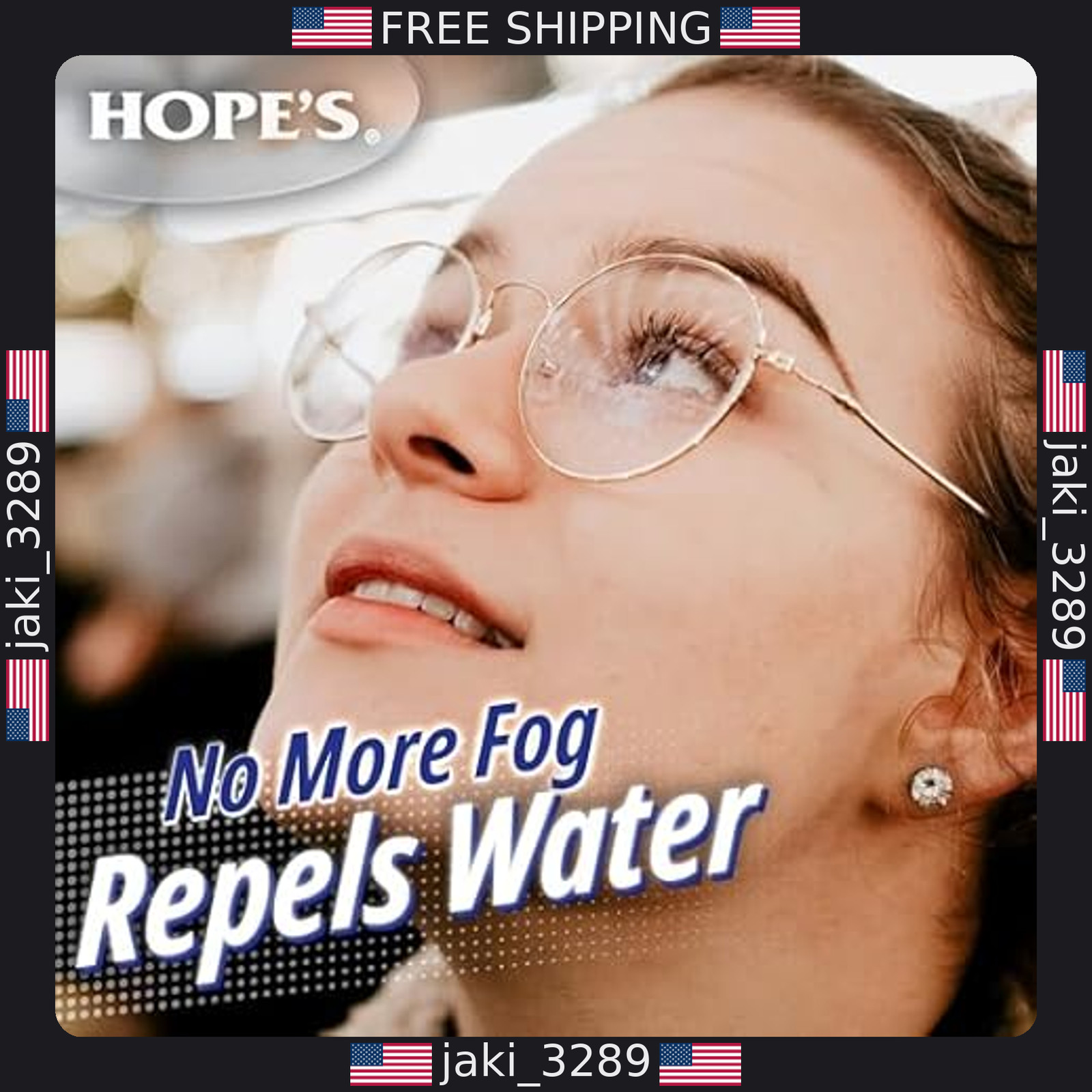 HOPE’S Perfect Glass Cleaner Spray – Anti-Scratch & Anti-Glare, 4 Fl Oz