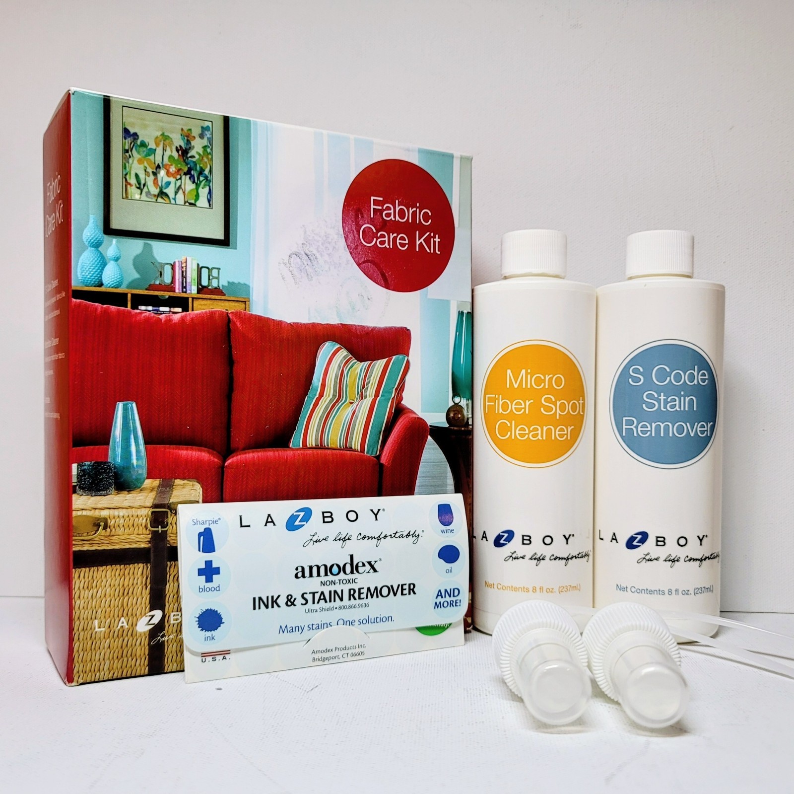 La-Z-Boy Fabric Care Kit Red & Gold Upholstery Stain Remover Kit Furniture