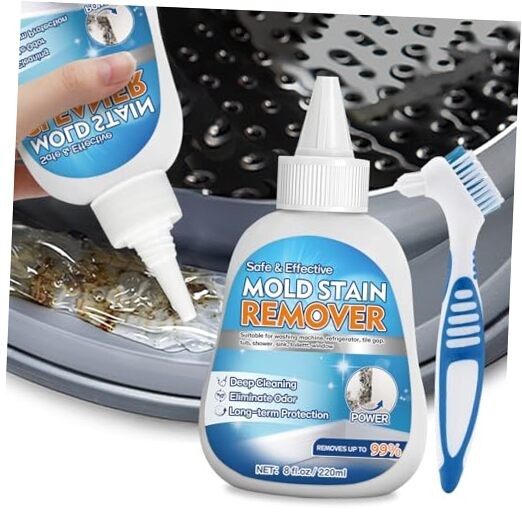 Home Mold Stain Remover Gel for Washer Seal, Thick No Scrub Mold Cleaner for