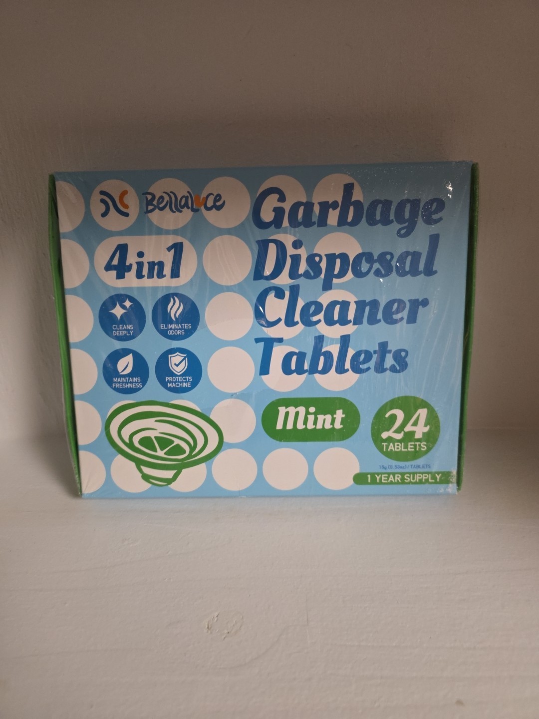 Bellaluce Garbage Disposal Cleaner Tablets (48 Tabs), 2 Pack (24 Each) , Mint