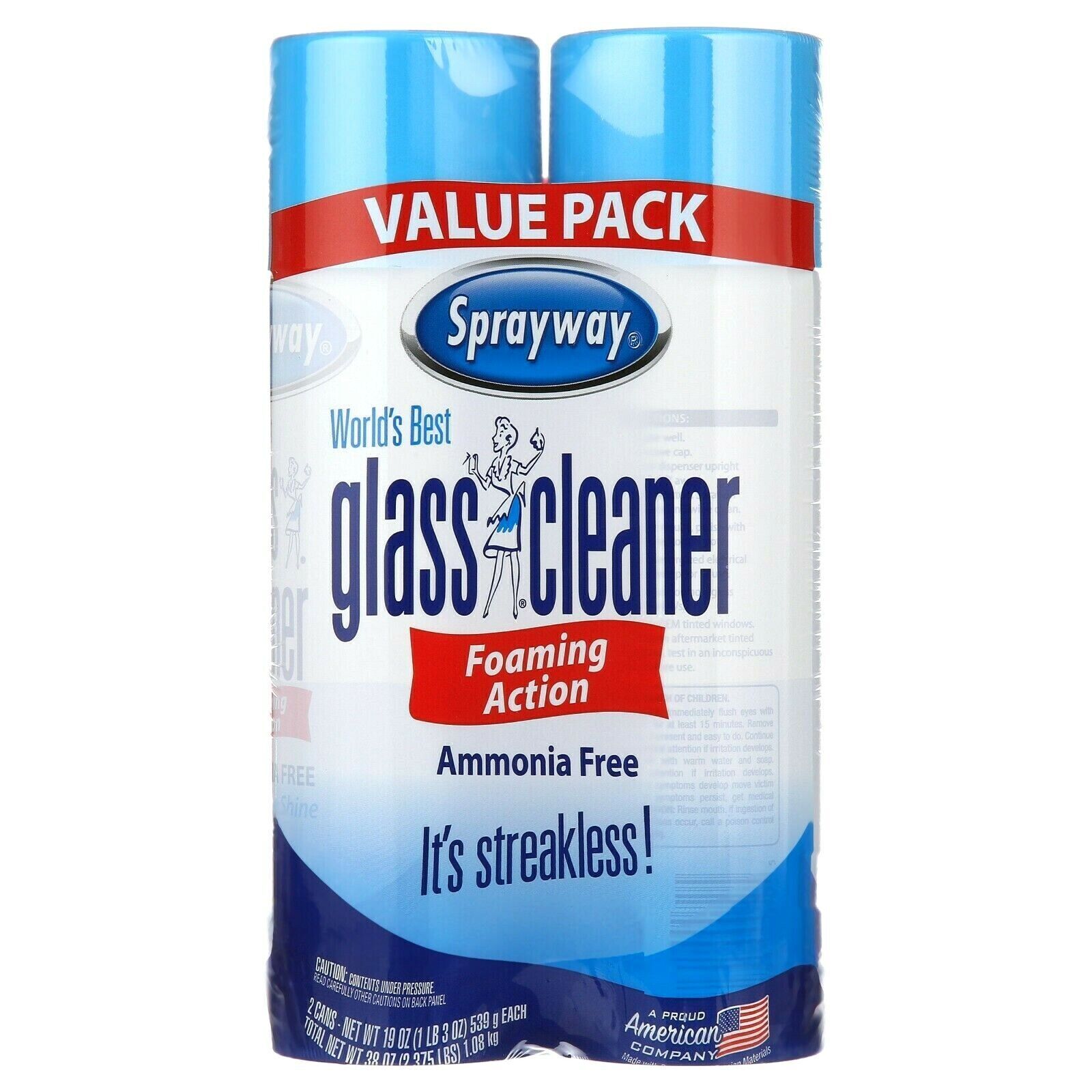 Sprayway World’s Best Glass Cleaner – 2×19 oz, Pack of 2