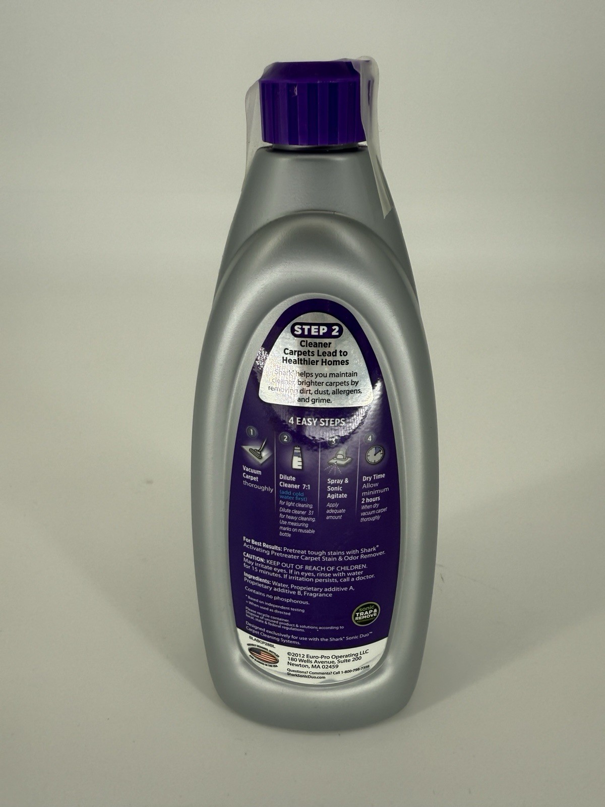 NEW Shark Low Moisture No Rinse Carpet Shampoo English Lavender 28 fl oz