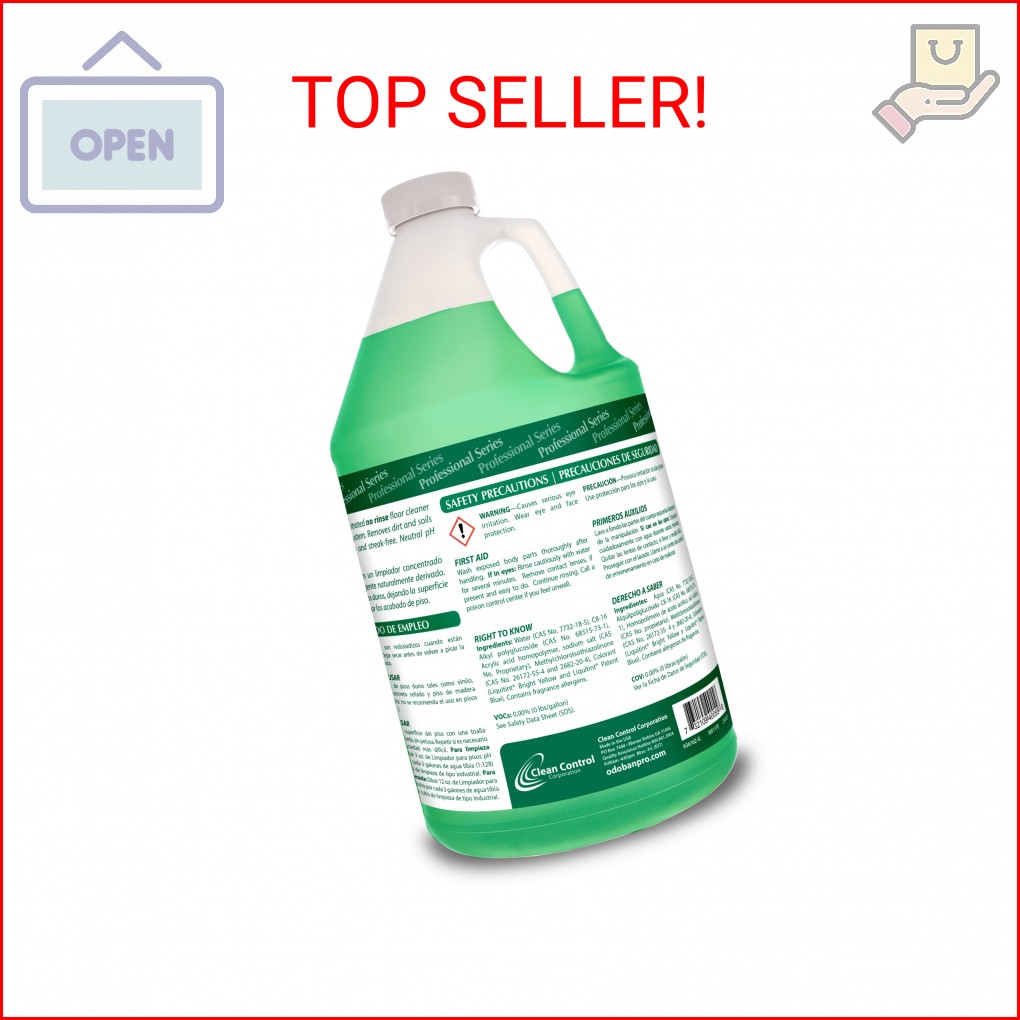OdoBan Professional Series Neutral pH No Rinse Floor Cleaner Concentrate, 1 Gall