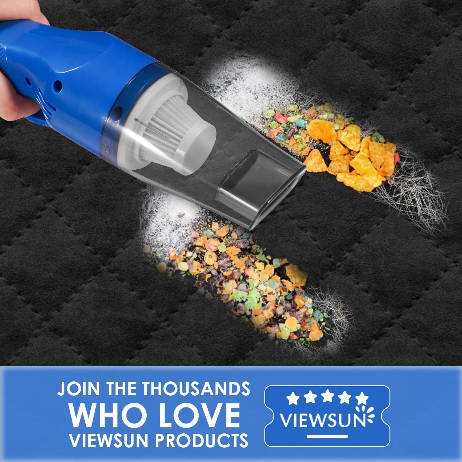 Viewsun 18PCS Car Cleaning Kit Car Interior Detailing Kit with Blue High Power