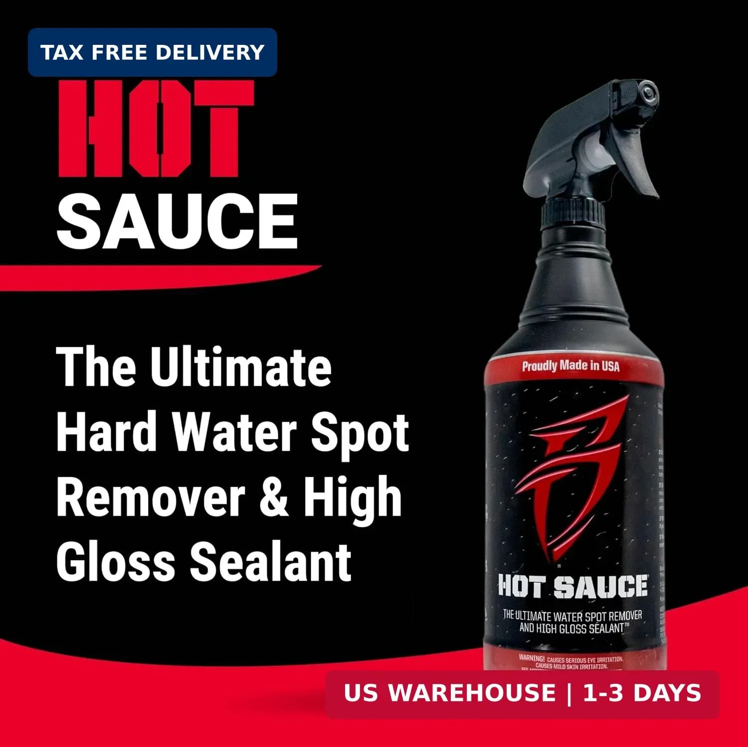 Boat Bling Hot Sauce Premium Hard Water Spot Remover w/High-Gloss Wax Sealants,