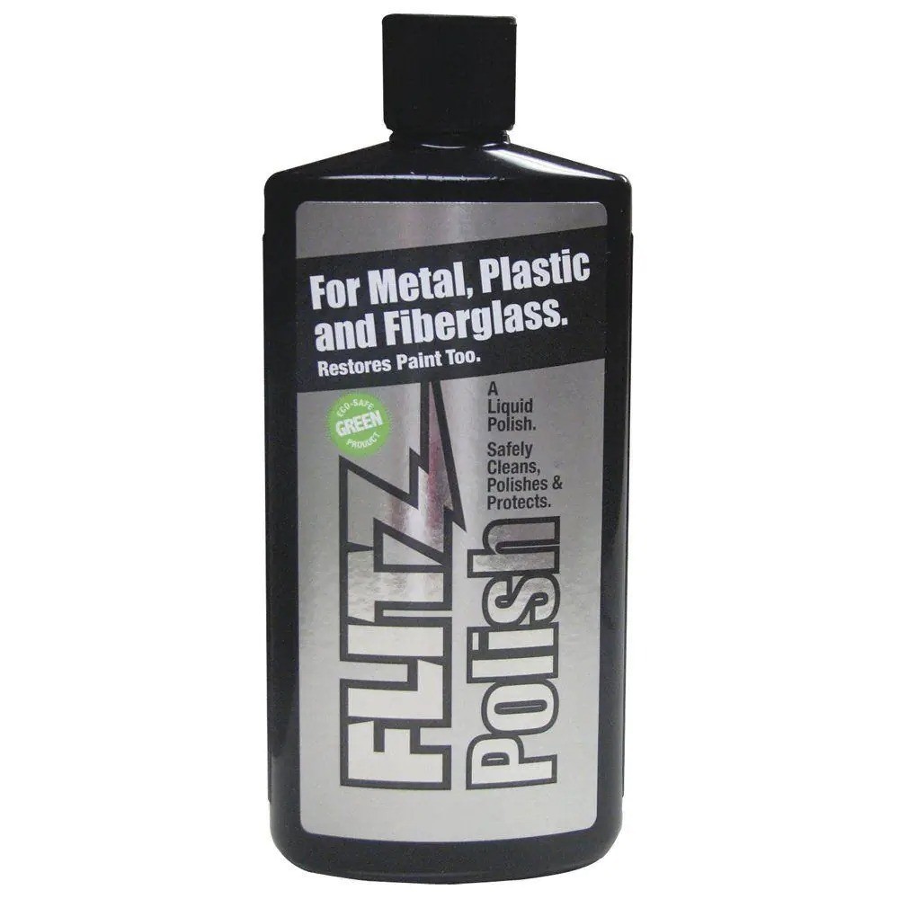 Flitz 7.6 oz. Green Metal Plastic and Fiberglass Polish surfaces Liquid Bottle