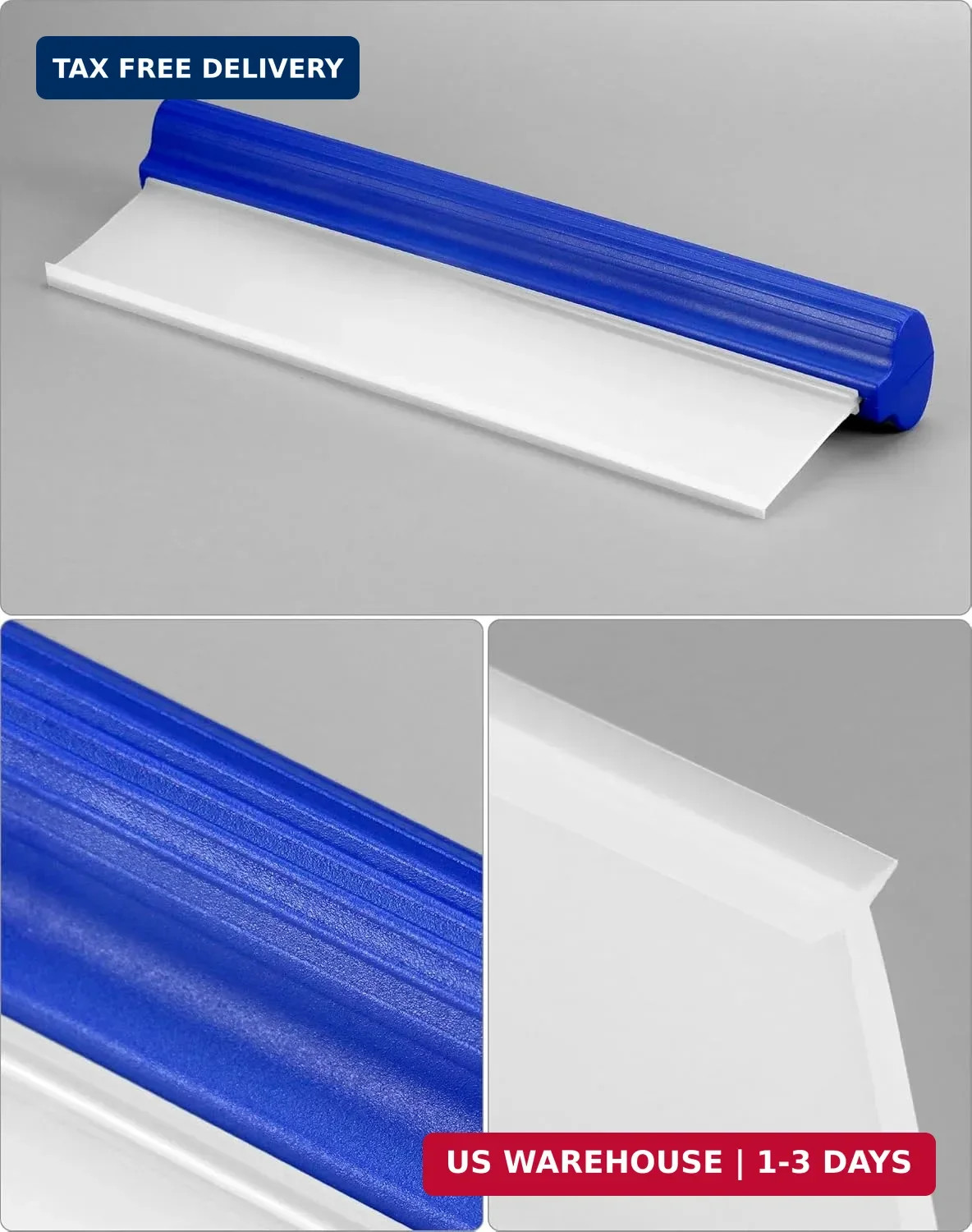 QWORK Car Squeegee, 2 Pack 12 inch Flexible Car Water Scraper Tool Silicone Wind