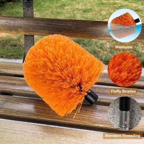 2 Pack Tw1st-On Cobweb Duster Head, Fits Standard 3/4 inch Threaded Poles, Attac