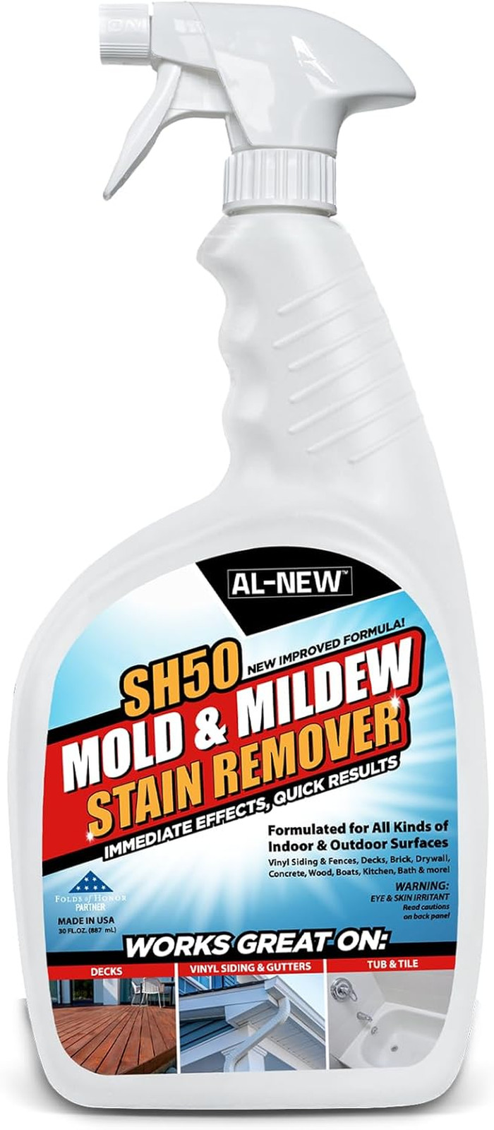 SH50 Mold and Mildew Stain Remover | Scrub Free Formula | Works Great on Decks,