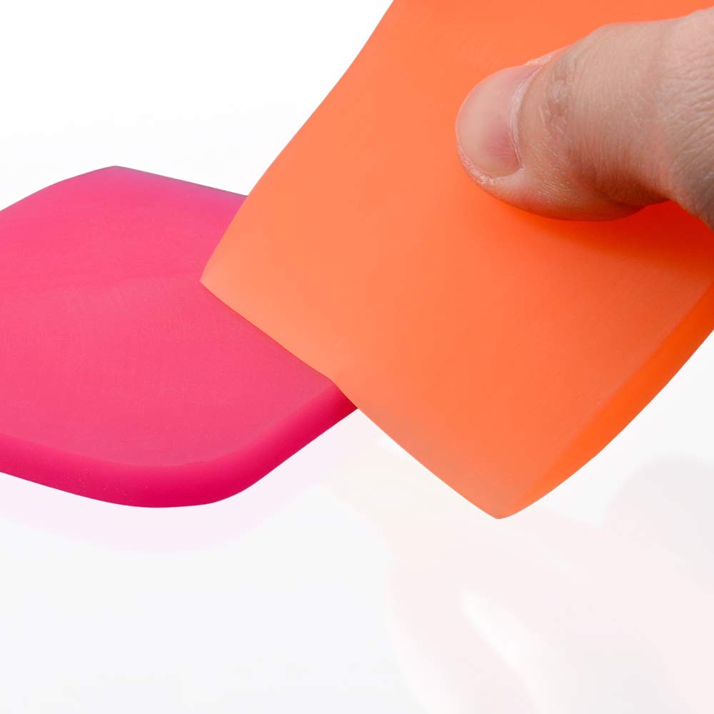 EHDIS Small Squeegee 2pcs Soft Rubber PPF Squeegee Wrapping Scraper for Curve…