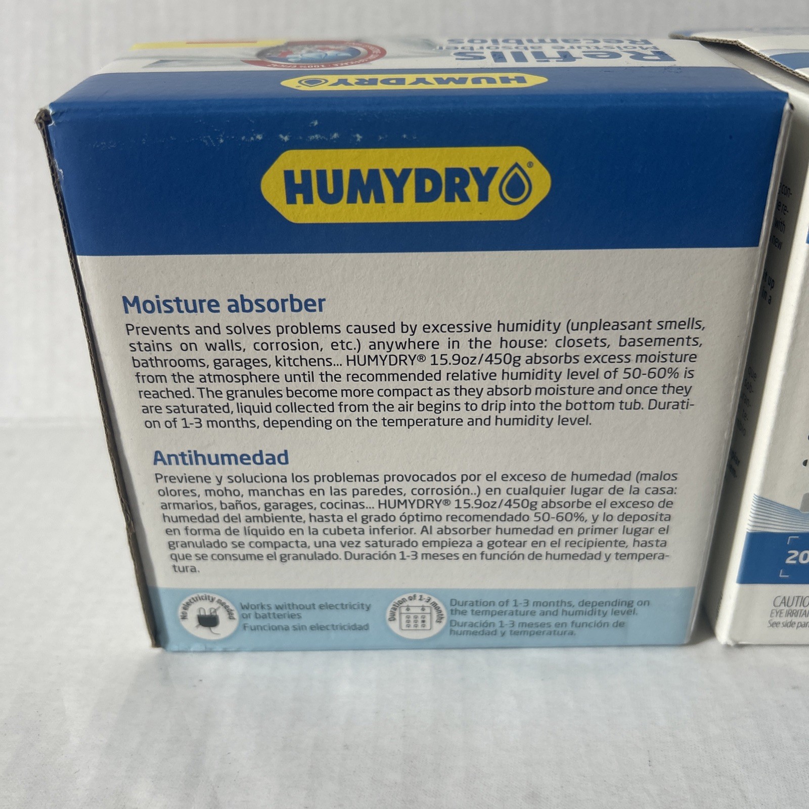 2 Boxes Of Humydry® Moisture Absorber 3 Pack Refill 15.9 oz. Unscented