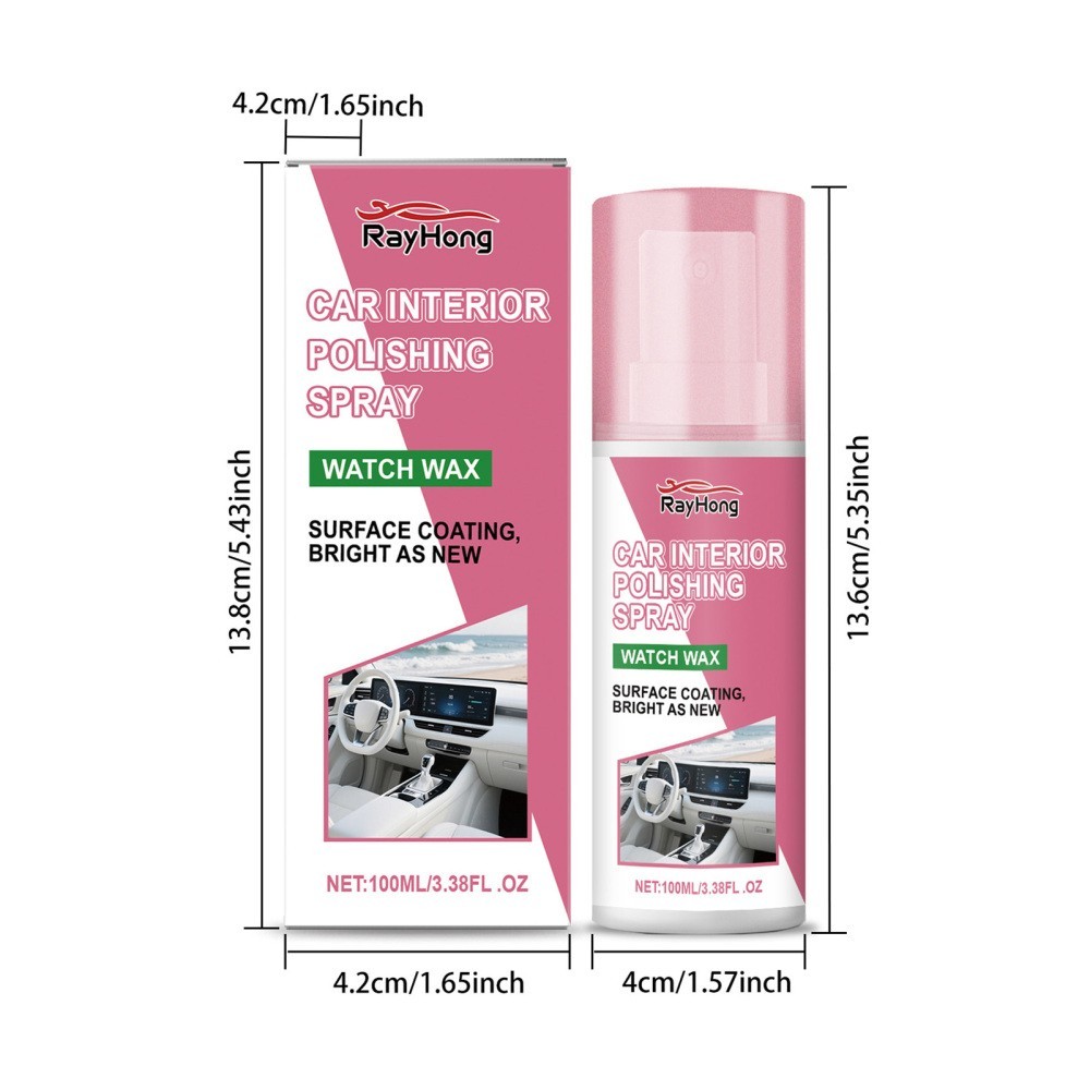 1~5 Pack Polishing Cleaner Car Interior, Car Interior Detailer and Cleaner 100ml