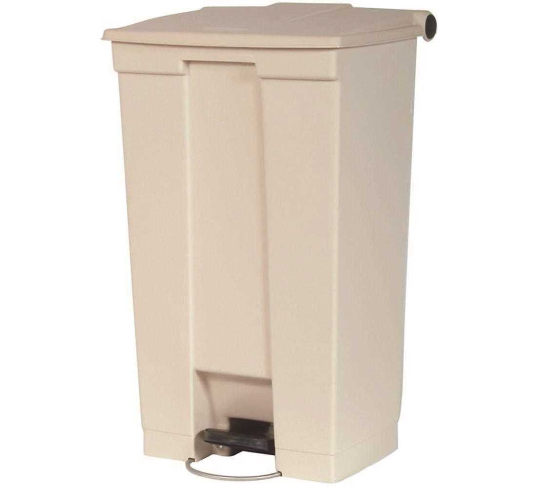 Legacy Step-On Plastic Trash/Garbage Can/Bin, 23 Gal, Beige
