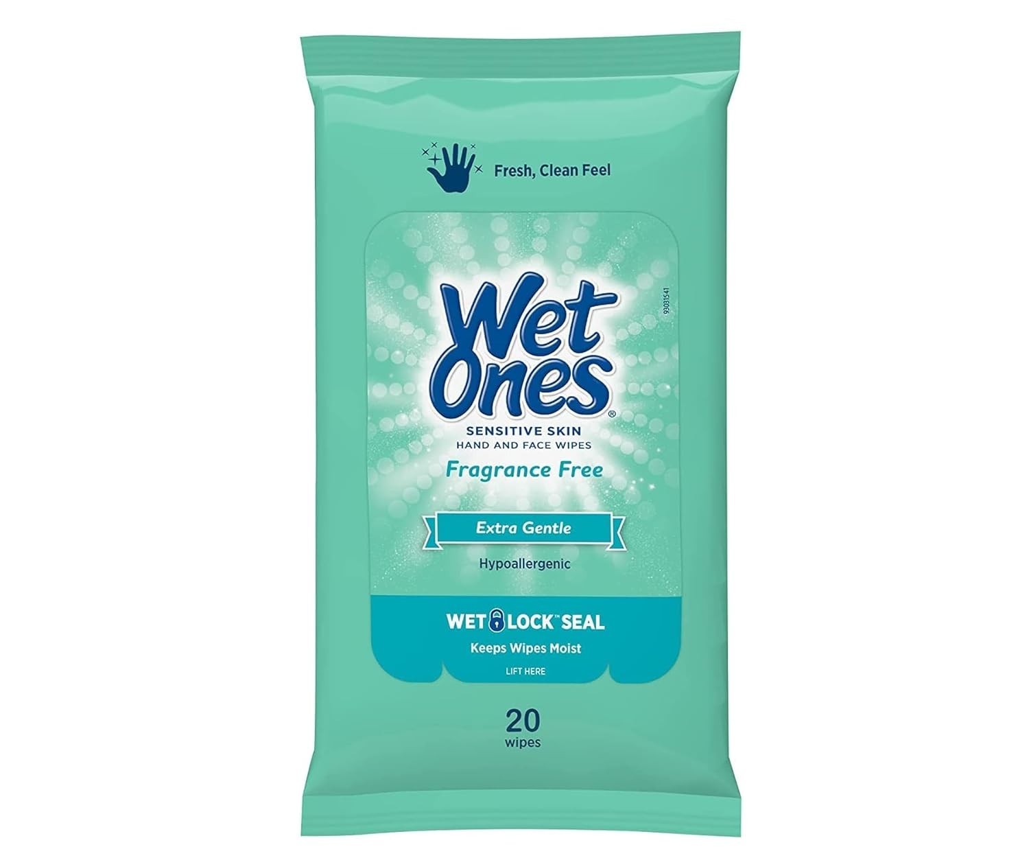 Wet Ones Sensitive Skin Hand Wipes Travel Pack – Fragrance Free – 20ct